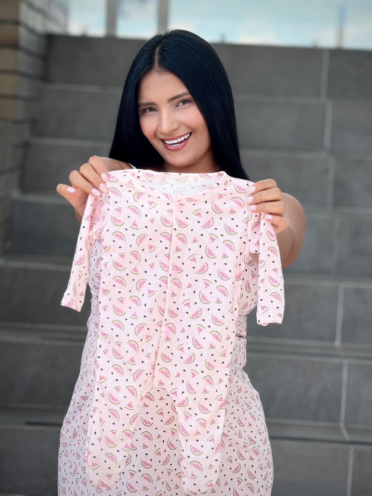 PIJAMA MATERNA DUO BATA - BoutiqueMundoMaterno