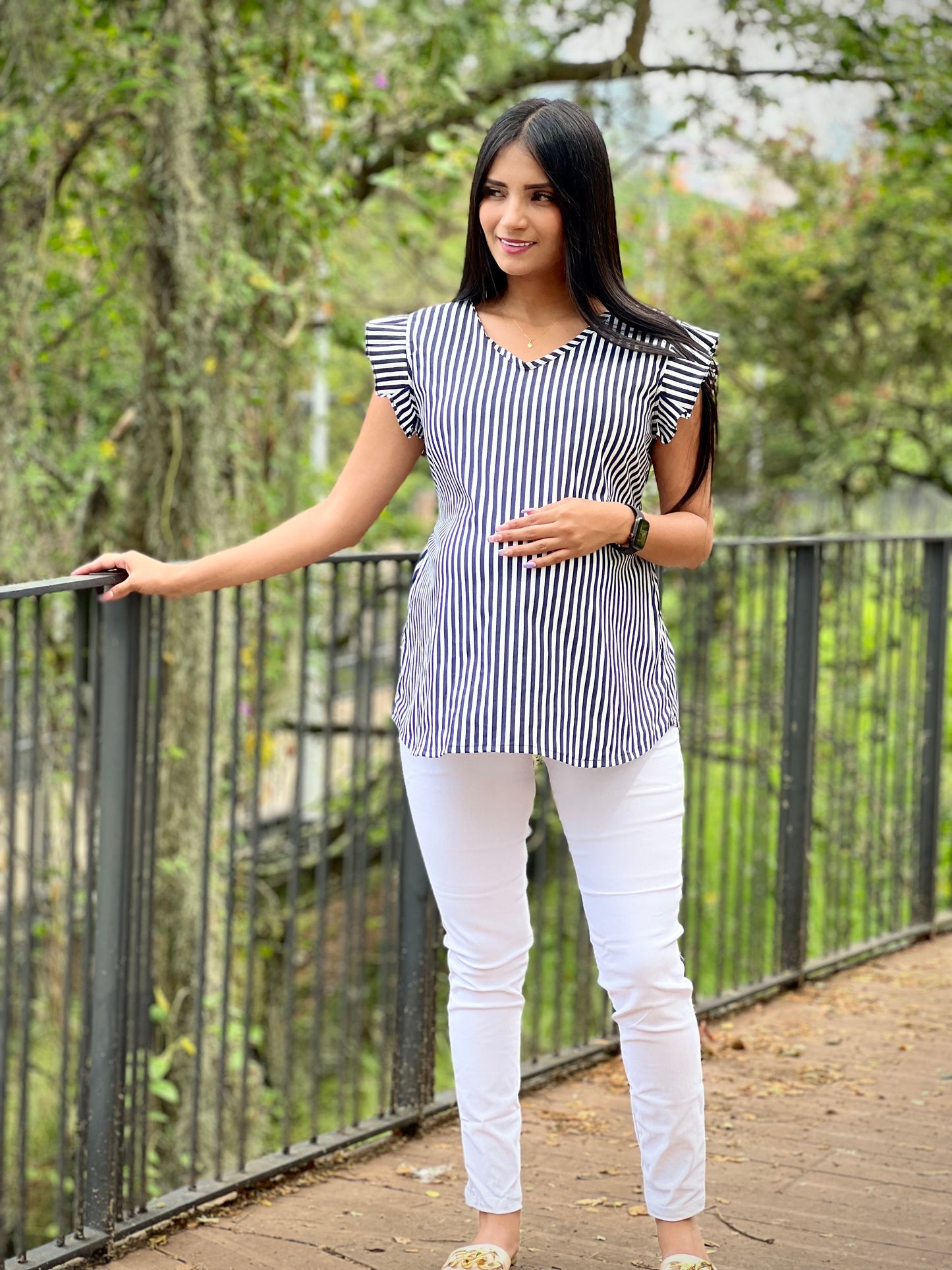 Blusa para embarazada 'Brida' Marinera - Boutique Mundo Materno