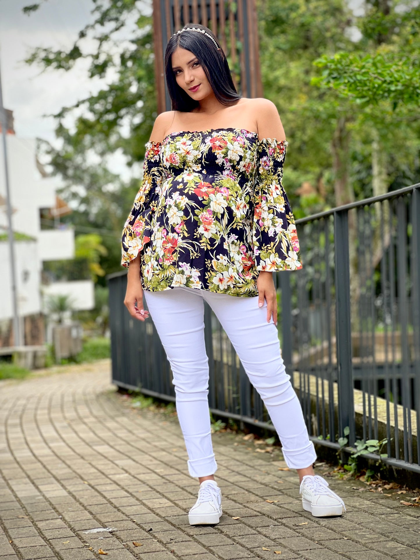 Blusa Materna Azul Oscuro 'Aleja' | Boutique Mundo Materno