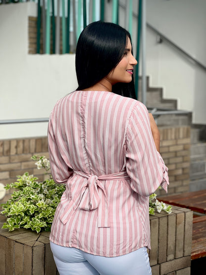 Blusa Materna para Embarazada 'Carla' Color Palo de Rosa - Boutique Mundo Materno