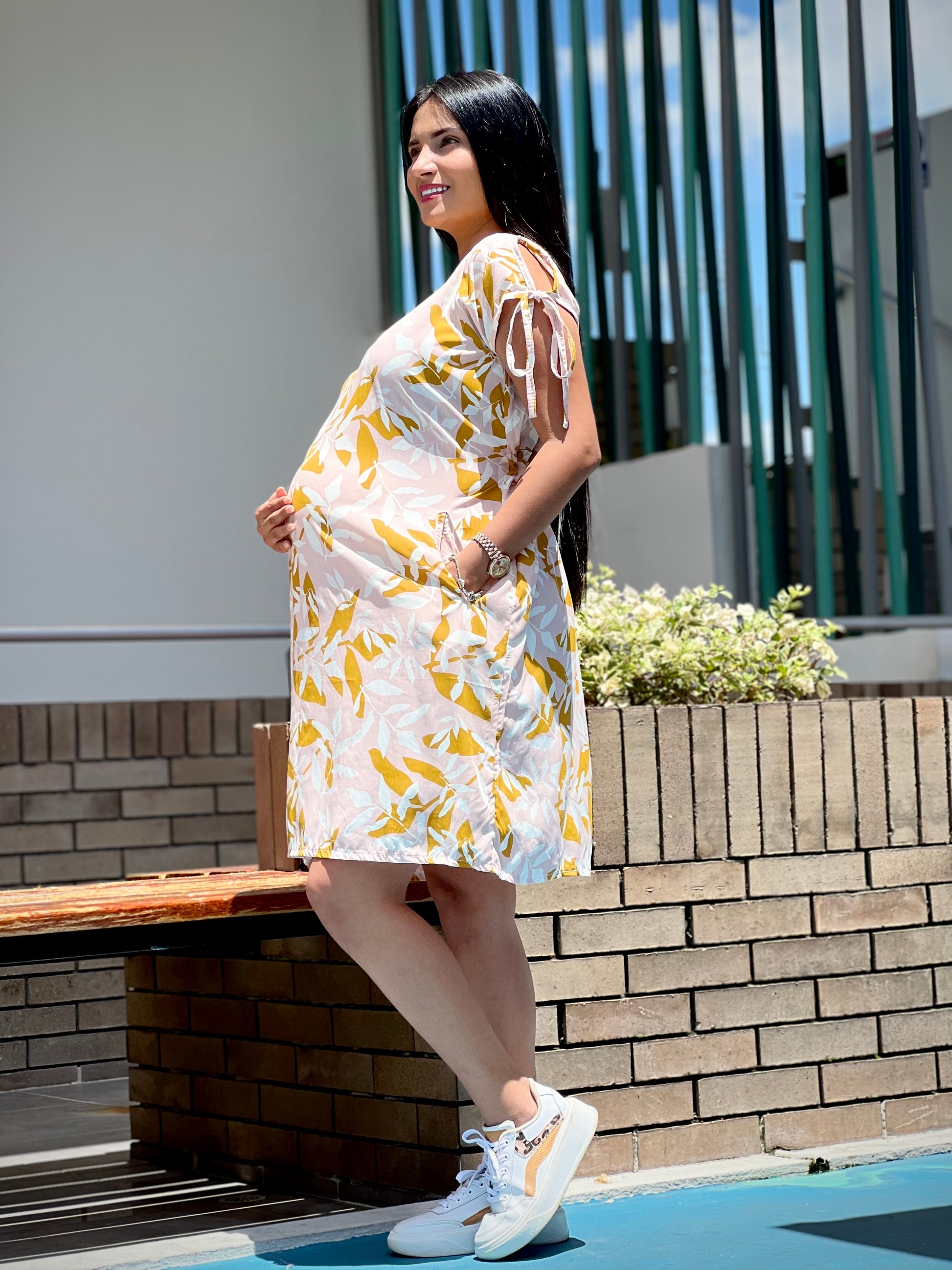 Vestido Materno Corto 'Marian' - Boutique Mundo Materno