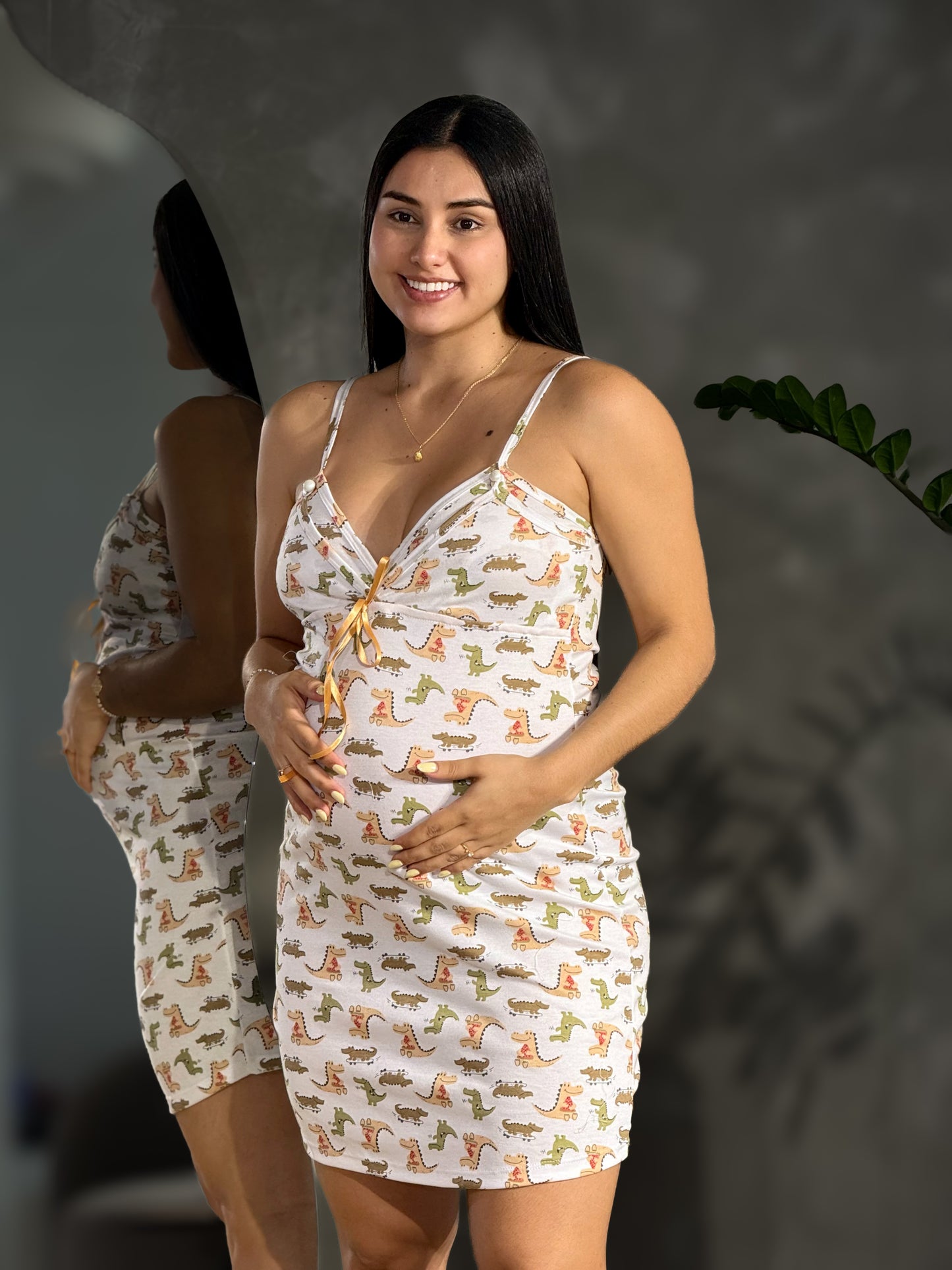 PIJAMA MATERNA DUO BATA - BoutiqueMundoMaterno