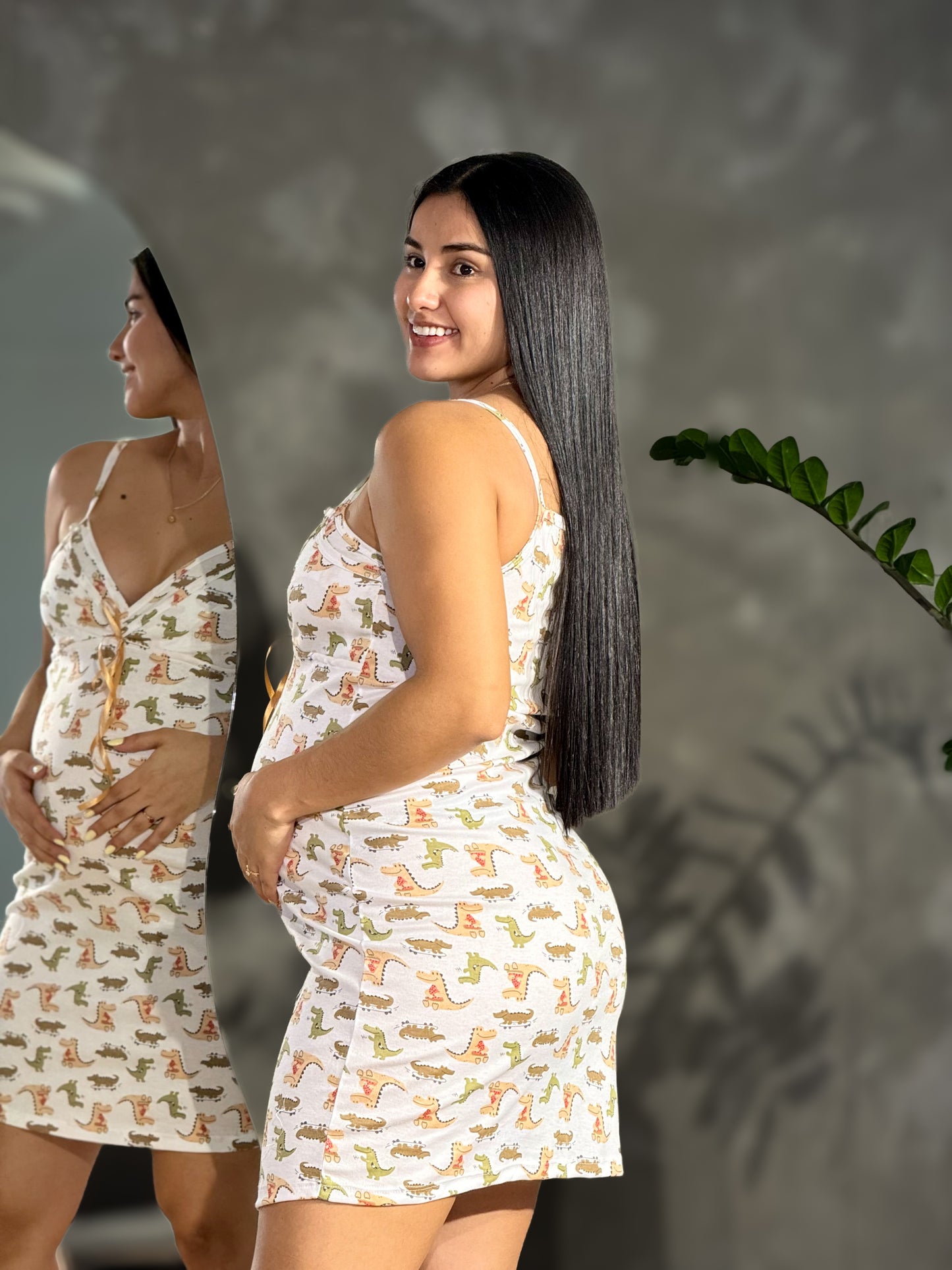 PIJAMA MATERNA DUO BATA - BoutiqueMundoMaterno