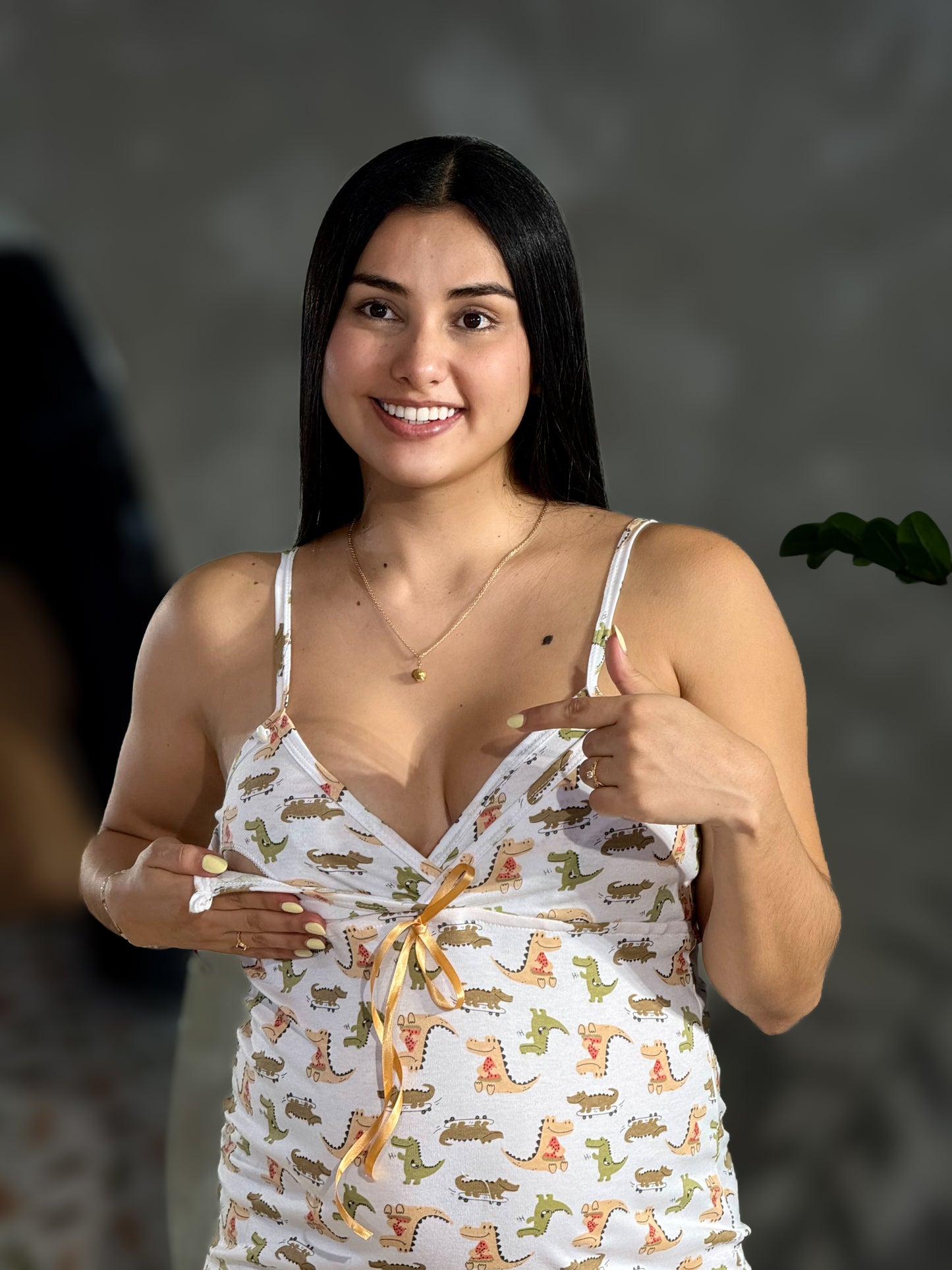 PIJAMA MATERNA DUO BATA - BoutiqueMundoMaterno