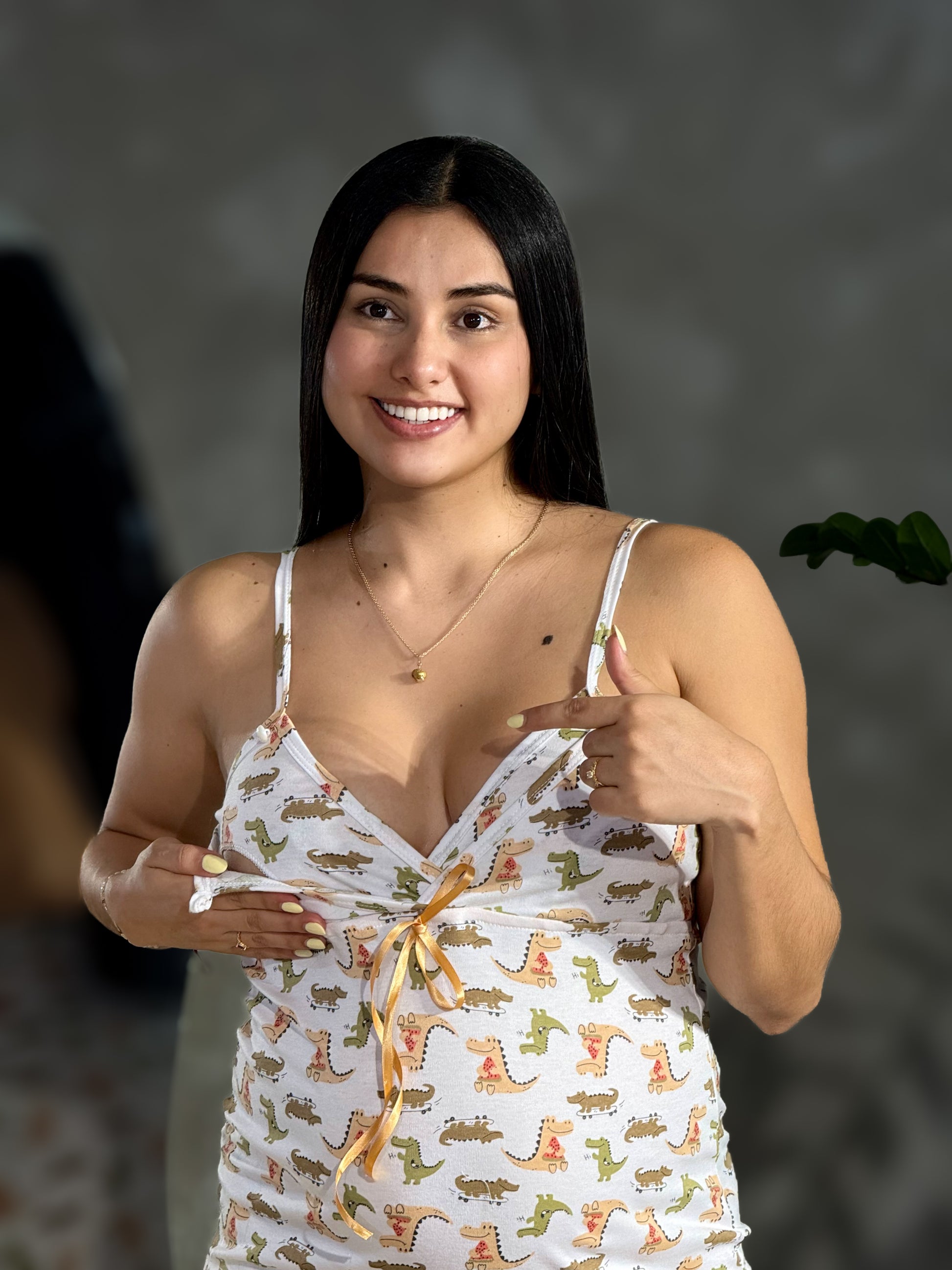 PIJAMA MATERNA DUO BATA - BoutiqueMundoMaterno