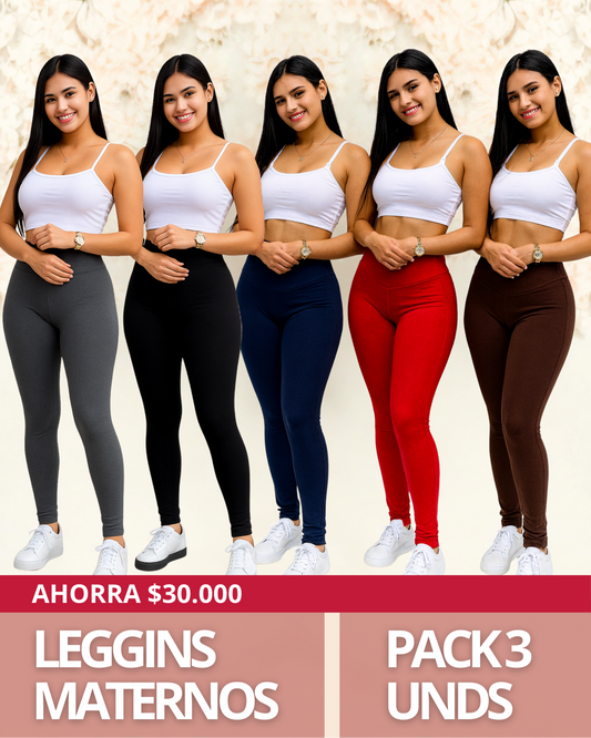 Pack 3 Leggins Maternos